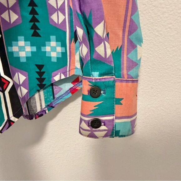 VTG Women's Diamond L Western Wear Button Down Shirt USA Size Large - Picture 4 of 7